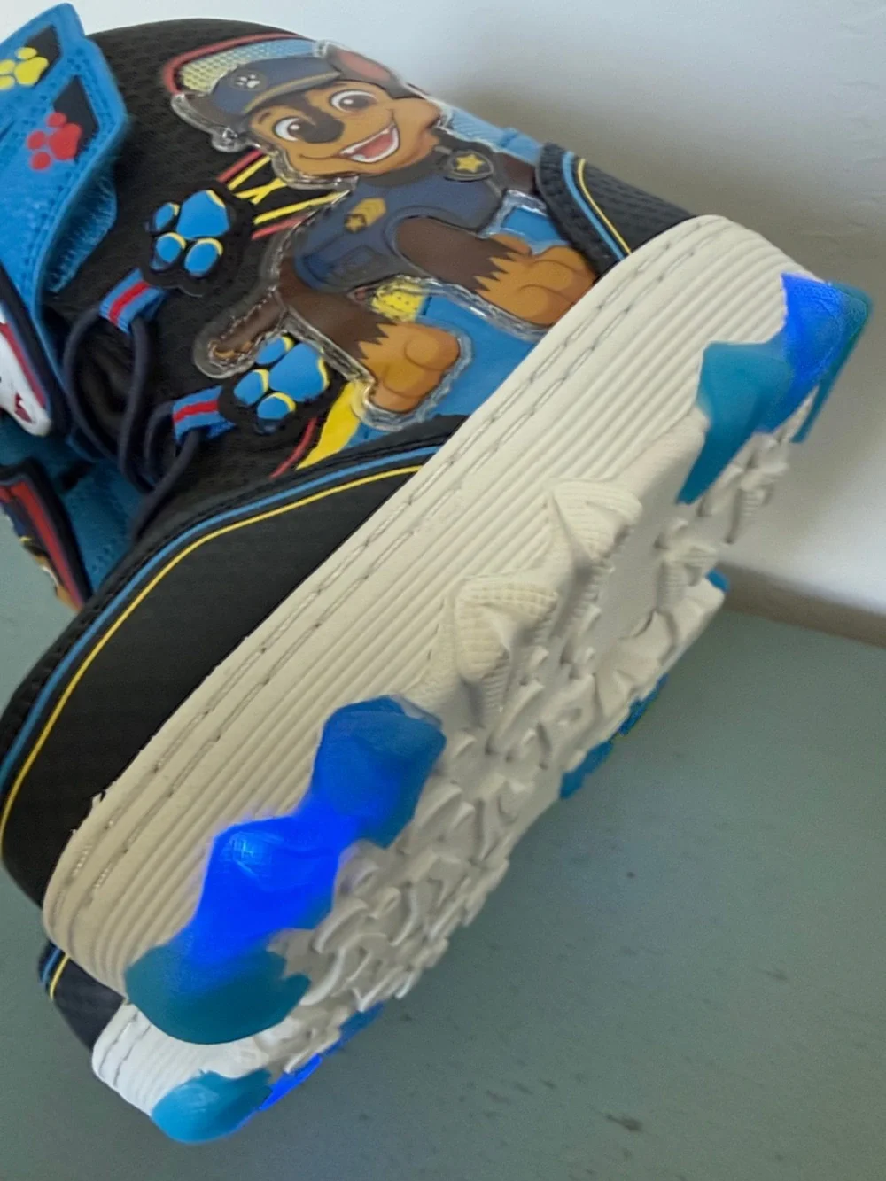 Toddler Winter Snow Boots Light Up Boys Blue Paw Patrol Chase Marshall Size 8